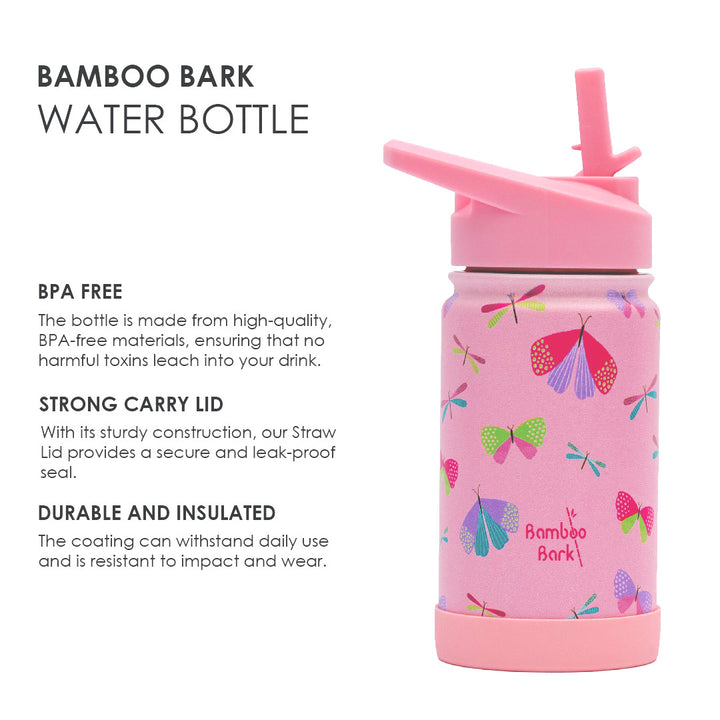 Bamboo Bark leakproof stainless steel water bottle