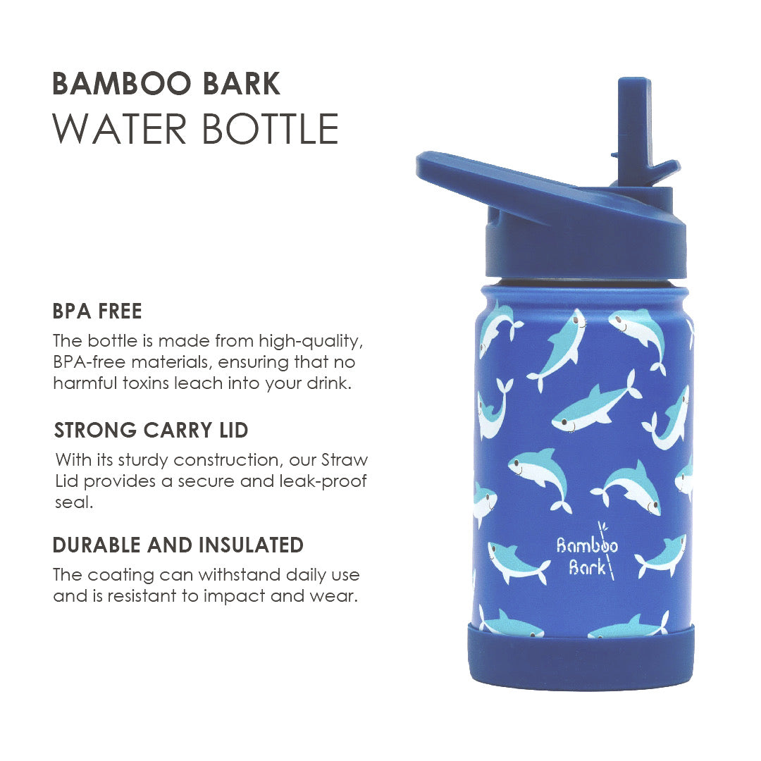 Bamboo Bark leakproof stainless steel water bottle