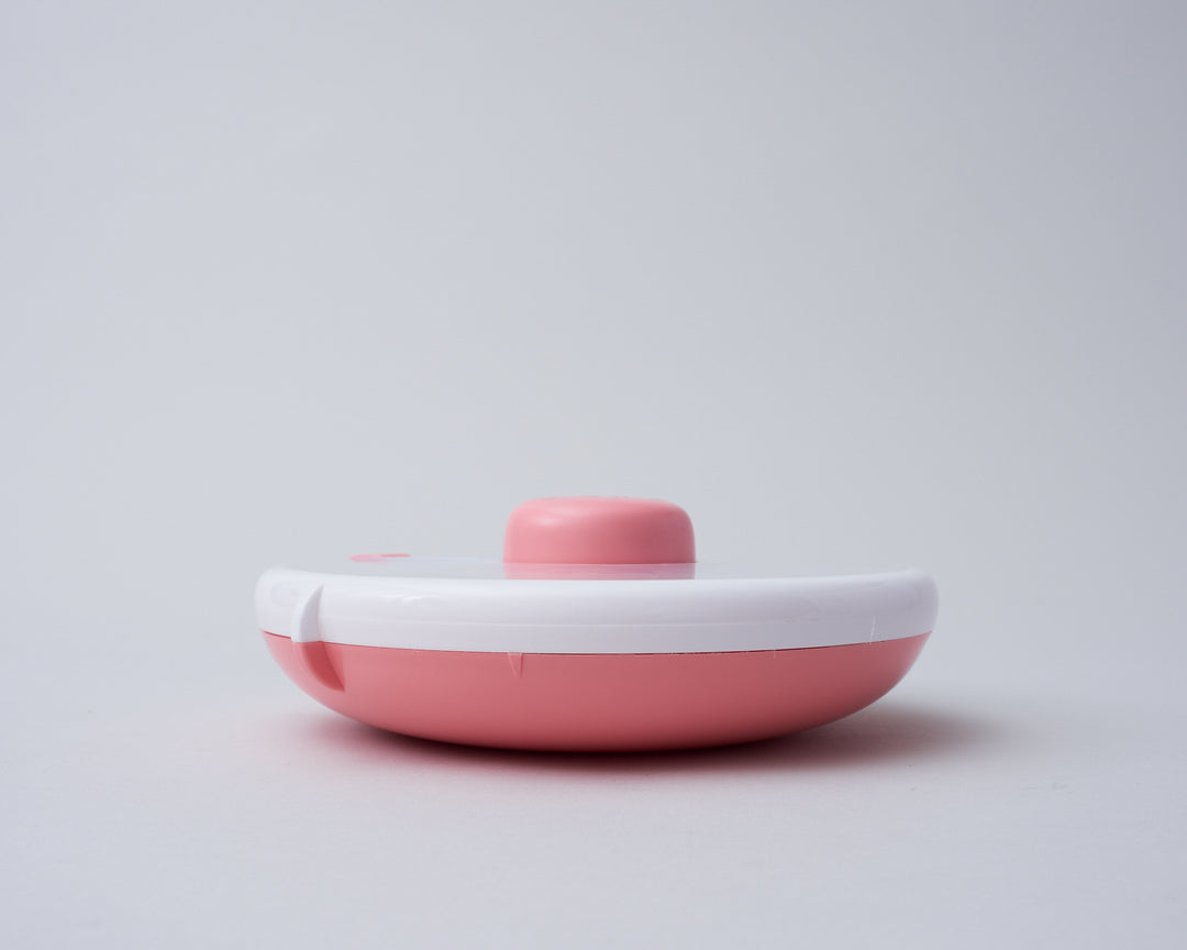 Gobe snack and meal spinner plate - Coral Pink - Small