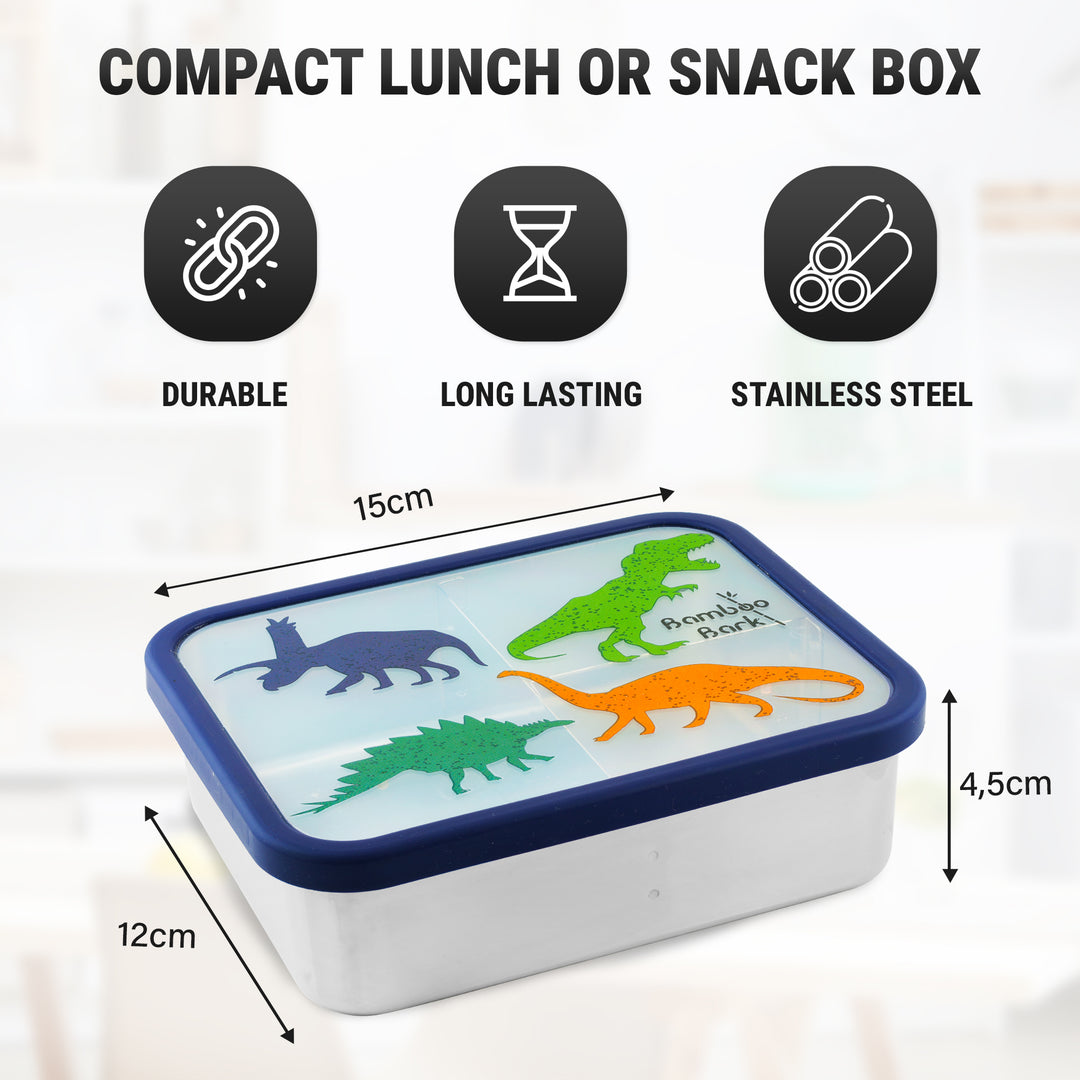 Bamboo Bark Stainless Steel Lunch Box for Kids