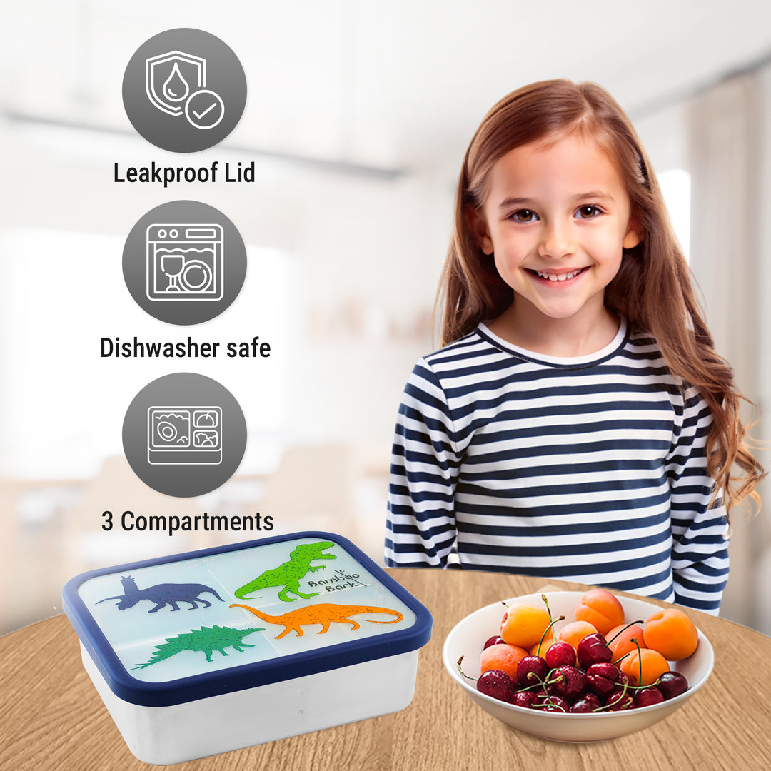 Bamboo Bark Stainless Steel Lunch Box for Kids