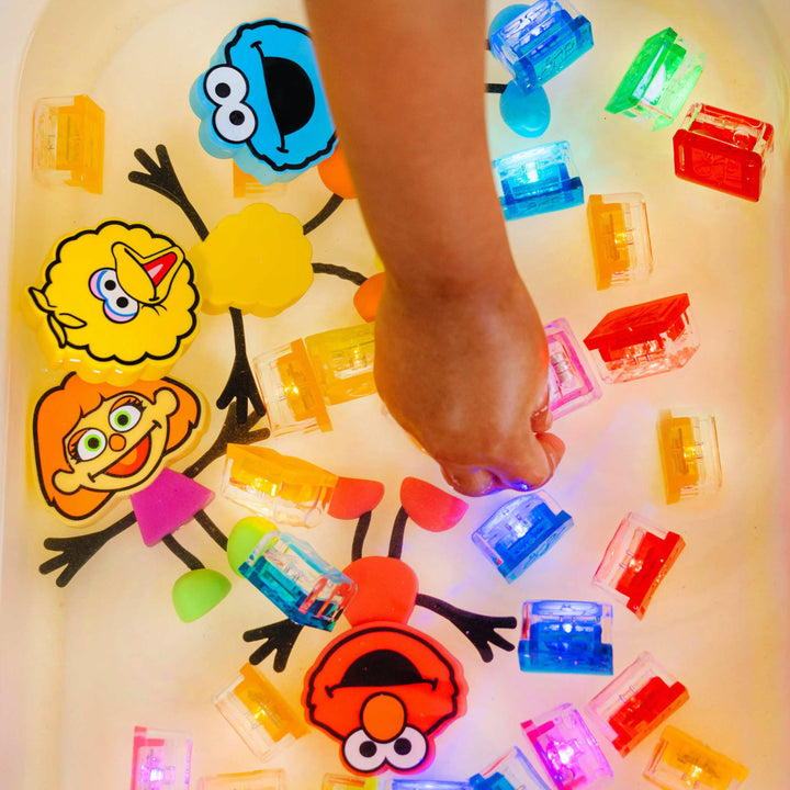 Glo Pals Sesame Street ABBY Light-Up Bath Toys, Colorful Glow , Safe Water Play, Kids friendly