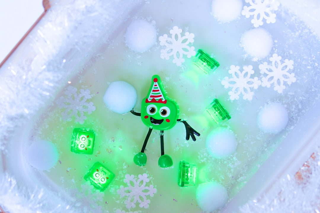 Glo Pals Christmas Light-Up Bath Toys, Colorful Glow , Safe Water Play, Kids friendly