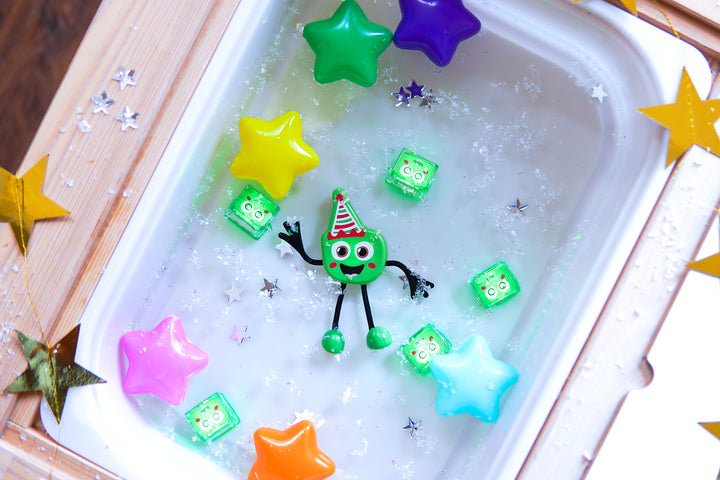 Glo Pals Christmas Light-Up Bath Toys, Colorful Glow , Safe Water Play, Kids friendly