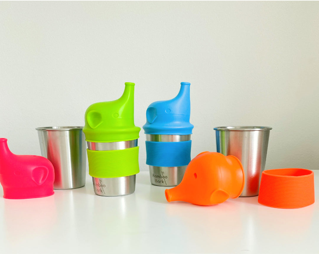 Stainless Steel Elephant Sippy Cup with silicone lid for Baby