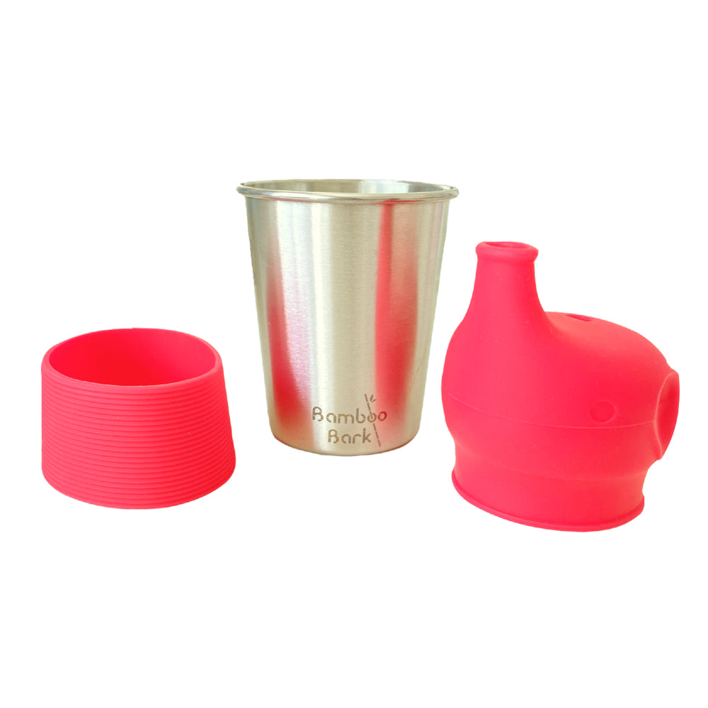 Stainless Steel Cups for Kids and Toddlers 8 oz. with Silicone Sleeves -  Small Metal Cups for Home &…See more Stainless Steel Cups for Kids and